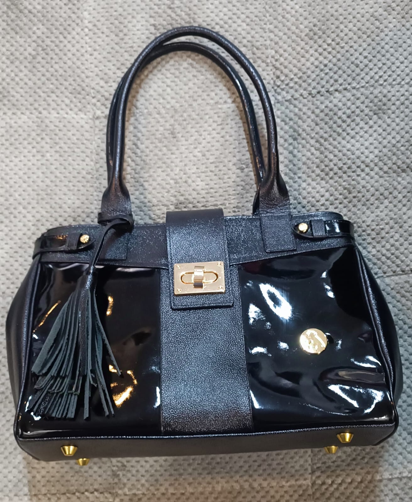 Cartera de Dama Negra/ Charol 227004